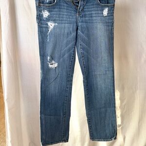 Abercrombie & Fitch Ripped short Jeans - Dark Blue